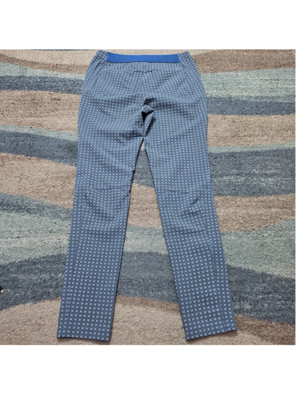 RLX Ralph Lauren Golf Pants Women's Size 4 Blue Diamond Print Stretch - Picture 2 of 13